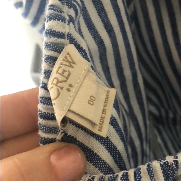 J Crew Factory striped one shoulder ruffle dress - Picture 2 of 3